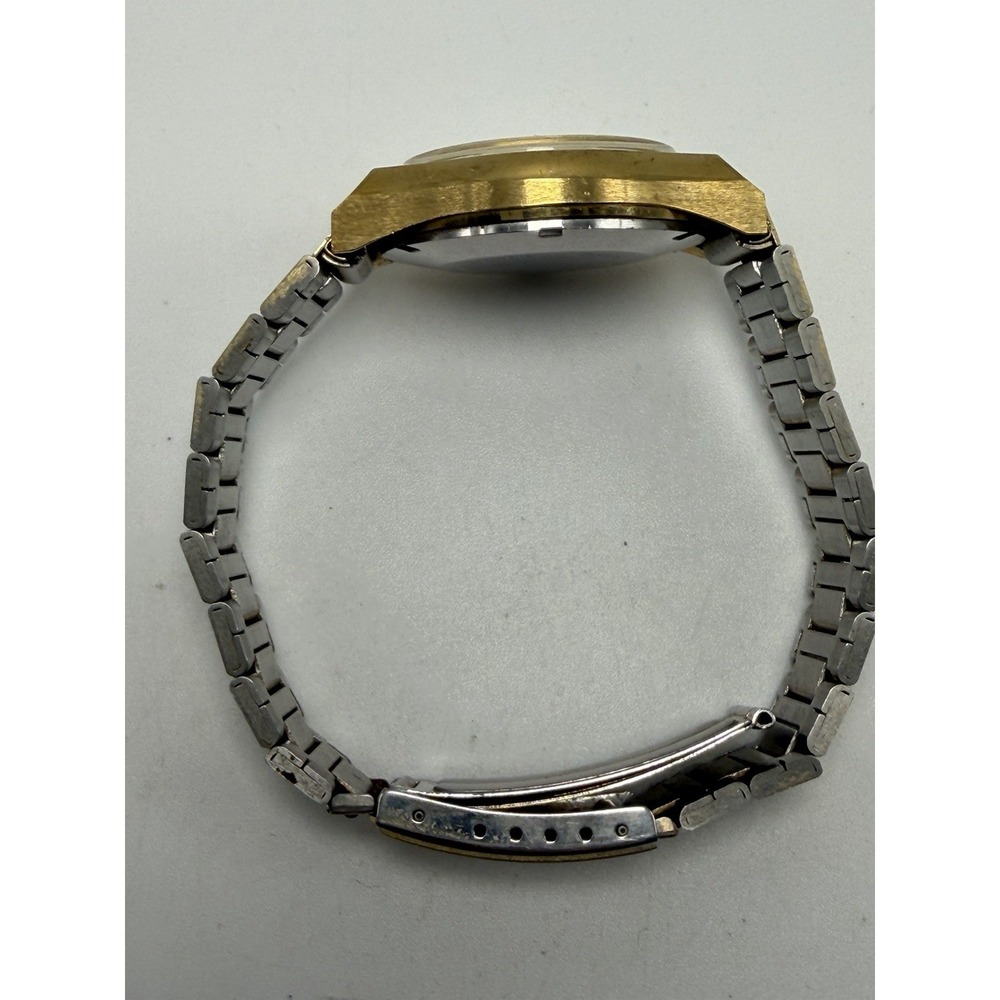 Bulova‎ Set-O-Matic Dual-Day Automatic Mens Watch 34MM 7" 1977 Working Gold Tone - Picture 9 of 9